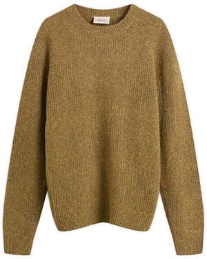 Forét Orbit Jacquard Donegal Sweater - Green