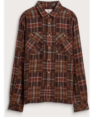 Barbour Catrake Relaxed Patchwork Overshirt - Brown