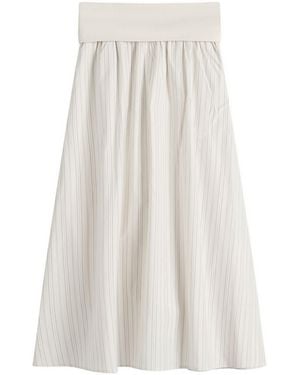 Samsøe & Samsøe Sathea Pleated Midi Skirt - White