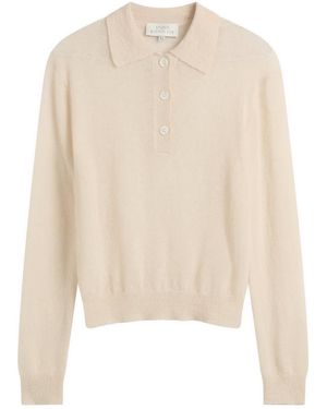 Studio Nicholson Long Sleeve Polo Knit - White