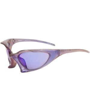 Balenciaga Bio-Based Nylon Cat-Eye Runner Sunglasses - Purple