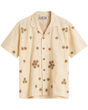 Kartik Research Embroidered Vacation Shirt - Natural