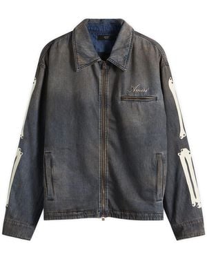 Amiri Lea Bones Denim Blouson - Black