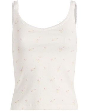 Fruity Booty Ditsy Floral Vest - White