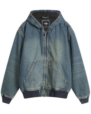 Dickies Hilham Hooded Denim Jacket - Blue
