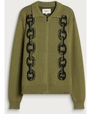 Heresy Chain Knit Shirt - Green