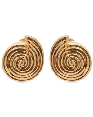 Missoma Spiral Small Stud Earrings - Natural