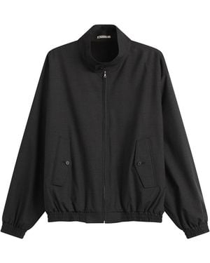 AURALEE Tropical Wool Zip Blouson - Black