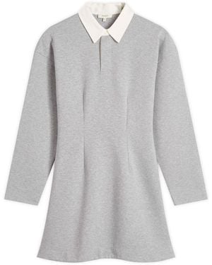 JW Anderson Long Sleeve Polo Dress - Gray