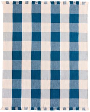 Pendleton Fringed Cotton Throw - Blue