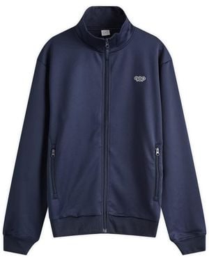 Pop Trading Co. Zip-Up Track Top with Embroidery - Blue