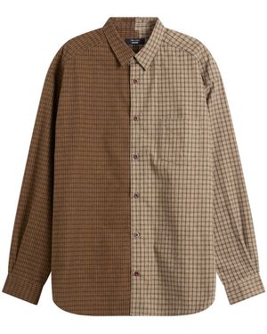 Comme des Garçons Flannel Mix Shirt - Brown