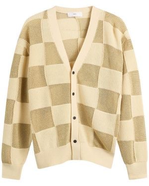 Toga Toga Checkered Knit Cardigan - Natural