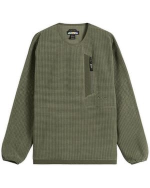Manastash Grid Fleece Crew Sweat - Green