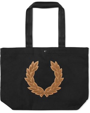 Fred Perry Laurel Wreath Canvas Tote Bag - Black