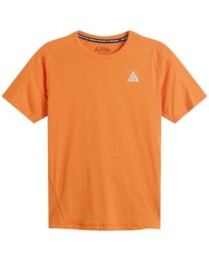 Nike Acg Trail Short Sleeve T-Shirt - Orange