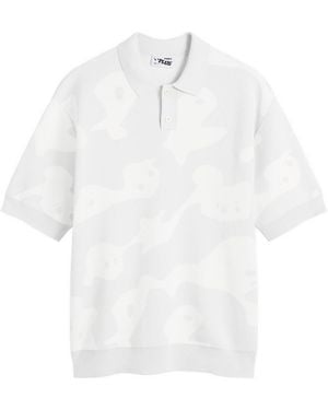 Pawa Speed Sports Ghost Camo Knit Polo - White
