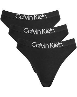 Calvin Klein Extra Soft Cotton Stretch Thong - Black