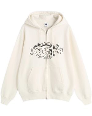 Pawa Speed Sports Doggo Zip Hoodie - White
