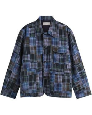 Universal Works Madras Patchwork Duty Jacket - Blue