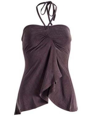 Peachy Den Nia Kylie Halter Top - Purple
