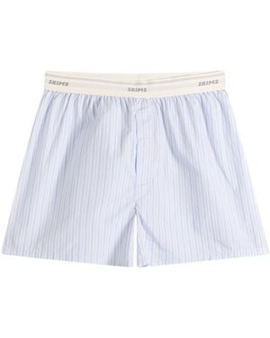 Skims Logo Band Boxer - Blue