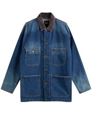 Beams Plus Denim Loose Coverall Jacket - Blue