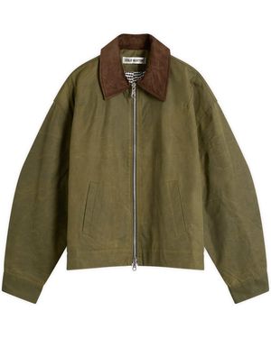 Cole Buxton Wax Cotton Overshirt - Green