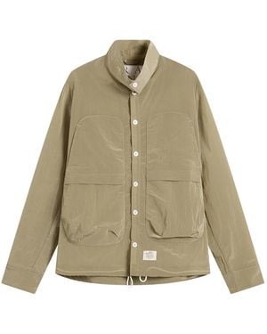 RANRA Epitome Shiny Nylon Overshirt - Green