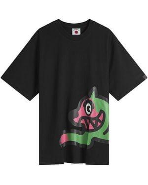 ICECREAM Jumbo Running Dog T-Shirt - Black