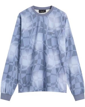 Dime Abstract Long Sleeve T-Shirt - Blue