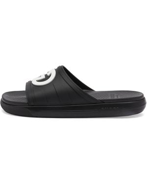 Gucci Interlocking Logo Pursuit Slide - Black