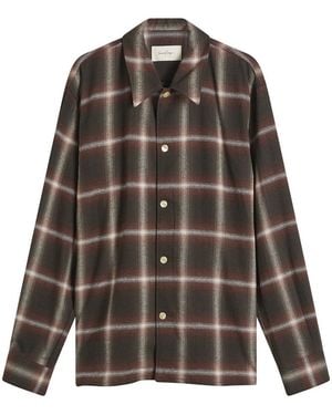 Second/Layer Second Layer Logan Ombre Long Sleeve Check Shirt - Multicolour