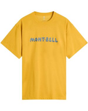 Montbell Rock Logo Wickron T-Shirt - Yellow