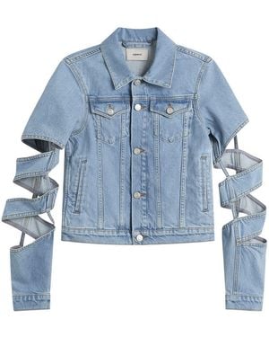 Coperni Spiral Denim Jacket - Blue