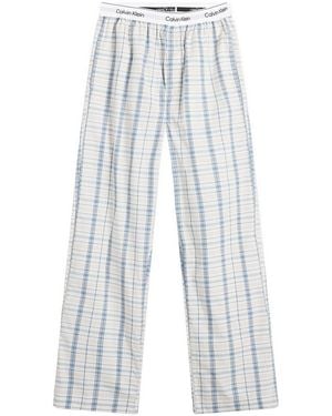 Calvin Klein Cotton Poplin Sleep Pant - Blue