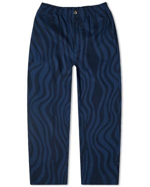 by Parra Flowing Stripes Trousers - Blue