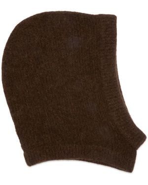 Rick Owens Knit Hood - Brown