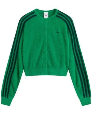 adidas Fluffy Knitted Cardigan - Green