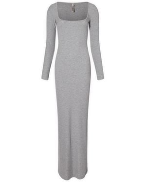 Skims Soft Lounge Long Sleeve Dress - Gray
