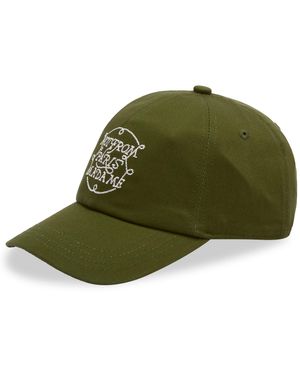 Drole de Monsieur Braided Slogan Cap - Green