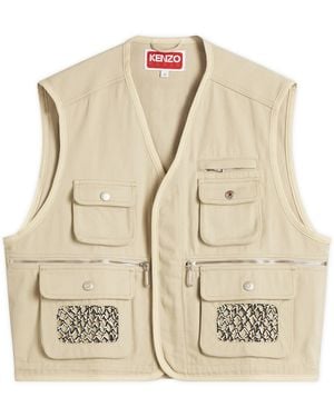 KENZO Workwear Gilet - Natural