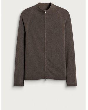 Our Legacy Spray Dye Cherub Wool Line Zip Cardigan - Brown