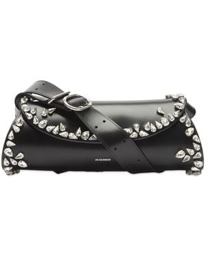 Jil Sander Embellished Cannolo Handbag - Black