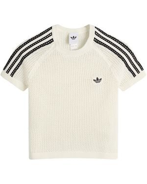 adidas Crochet T-Shirt - White