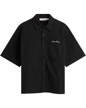 About Blank Seersucker Shirt - Black