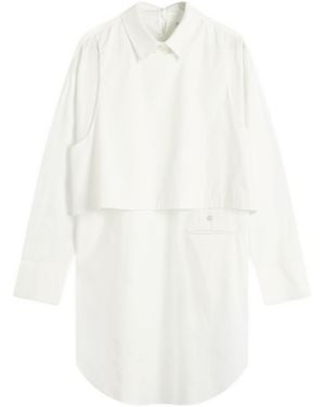Stel Double Layer Poplin Shirt - White