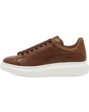 McQueen Skull Logo Oversized Trainer - Brown
