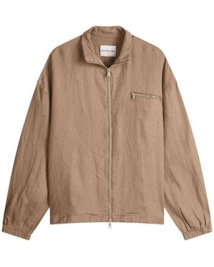 MKI Miyuki-Zoku Linen Track Jacket - Brown
