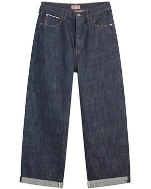 Dubbleware Straight Leg Selvedge Denim Jeans - Blue